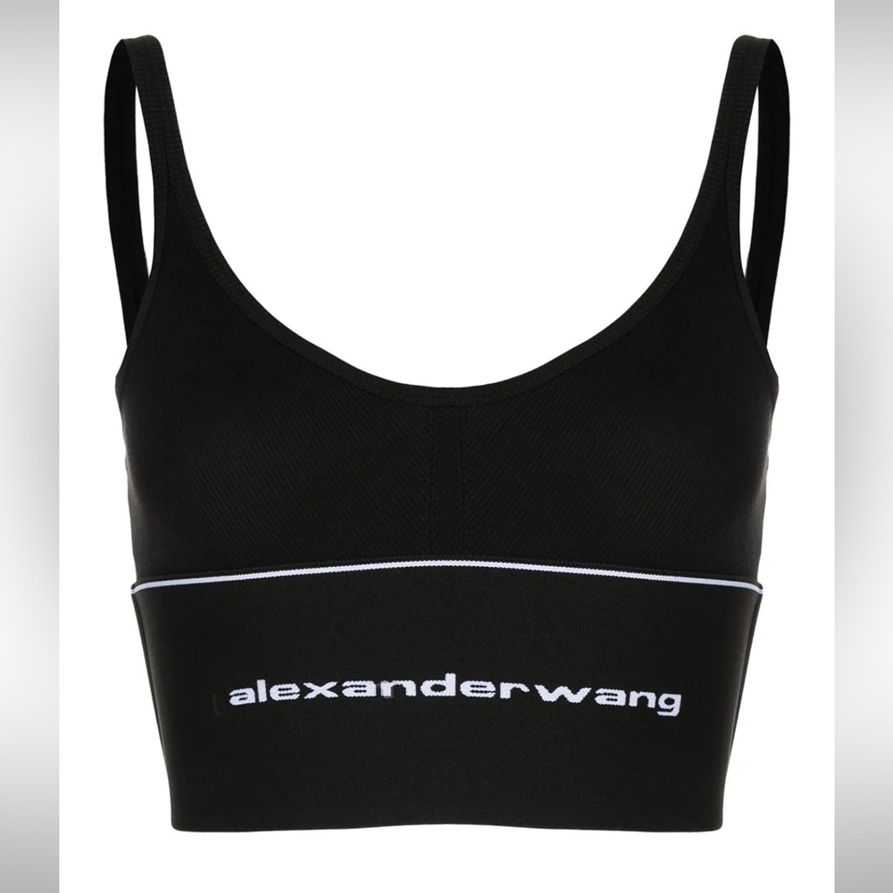 Alexander Wang logo elastic bra